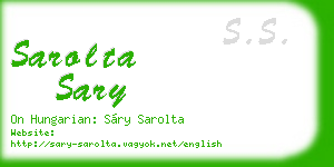 sarolta sary business card