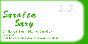 sarolta sary business card